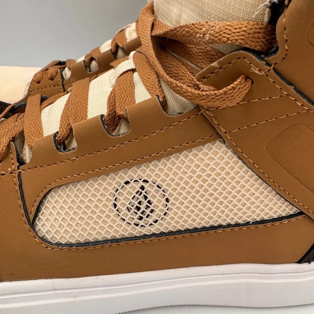 Volcom Mens VM30246 High Top Work Sneakers Brown Tan ASTM F2413-18 EH SR Safety